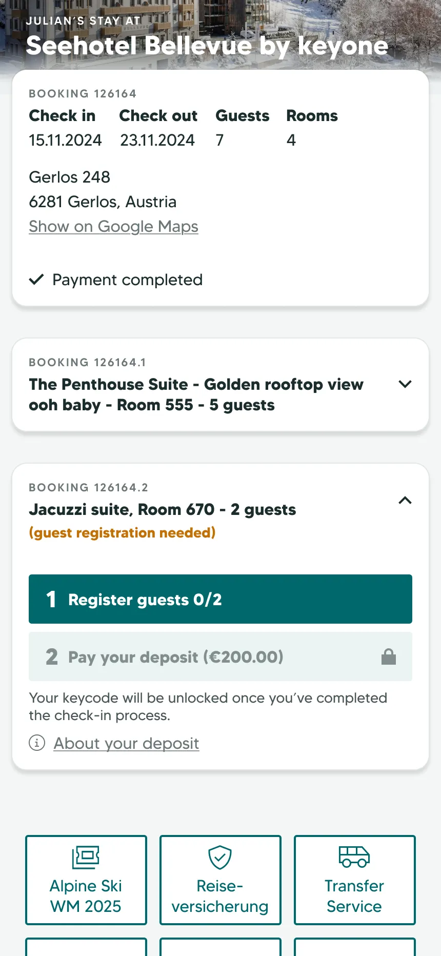 tasks to be done on a room card